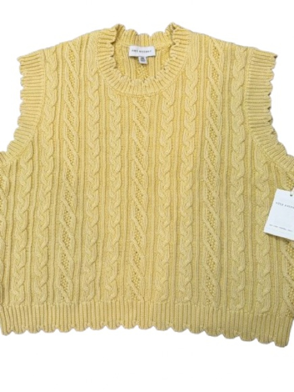 Cotton Cable Knit Sleeveless Sweater Vest  Free Assembly  Plus Size XXL(20